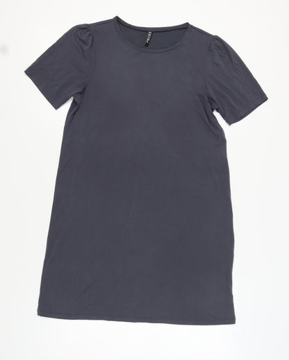 Pieces Women's Grey T-Shirt Dress, L, Casual Style