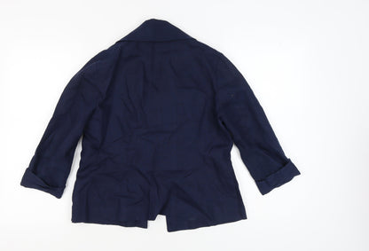 Great Plains Women's Blue Linen Blazer L