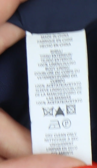 Great Plains Women's Blue Linen Blazer L