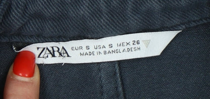 Womens UK Size S Zara Black Basic Jacket