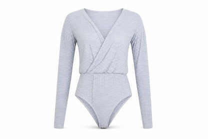 Womens UK Size S H&M One-Piece Grey Bodysuit
