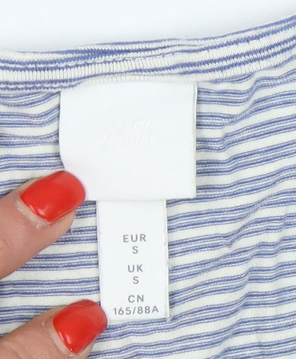 H&M Women's Grey Striped Bodysuit, Size S