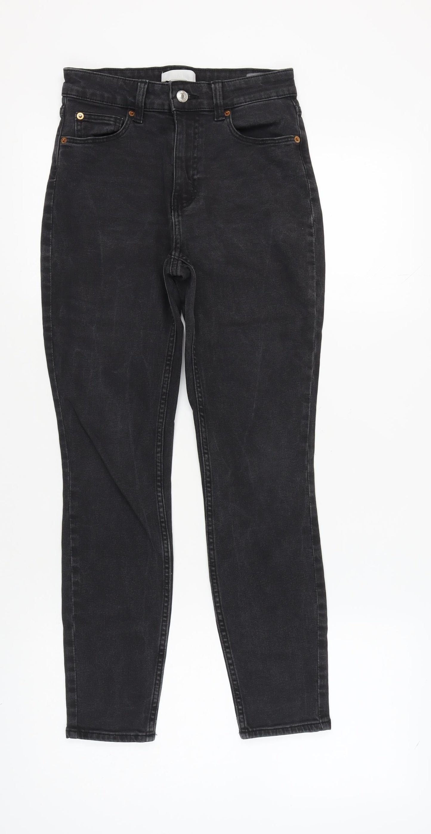 Womens UK Size 10 H&M Regular Fit Skinny Black Jeans