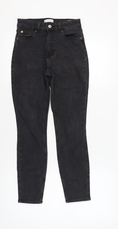 Womens UK Size 10 H&M Regular Fit Skinny Black Jeans