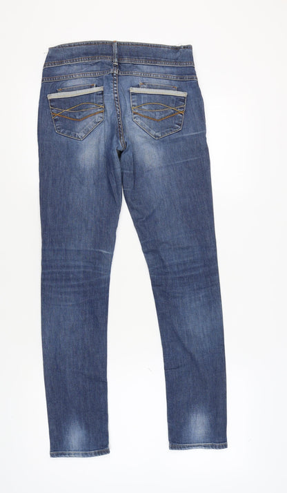 Vertus Women's Blue Straight Jeans, Size 12, Medium Wash
