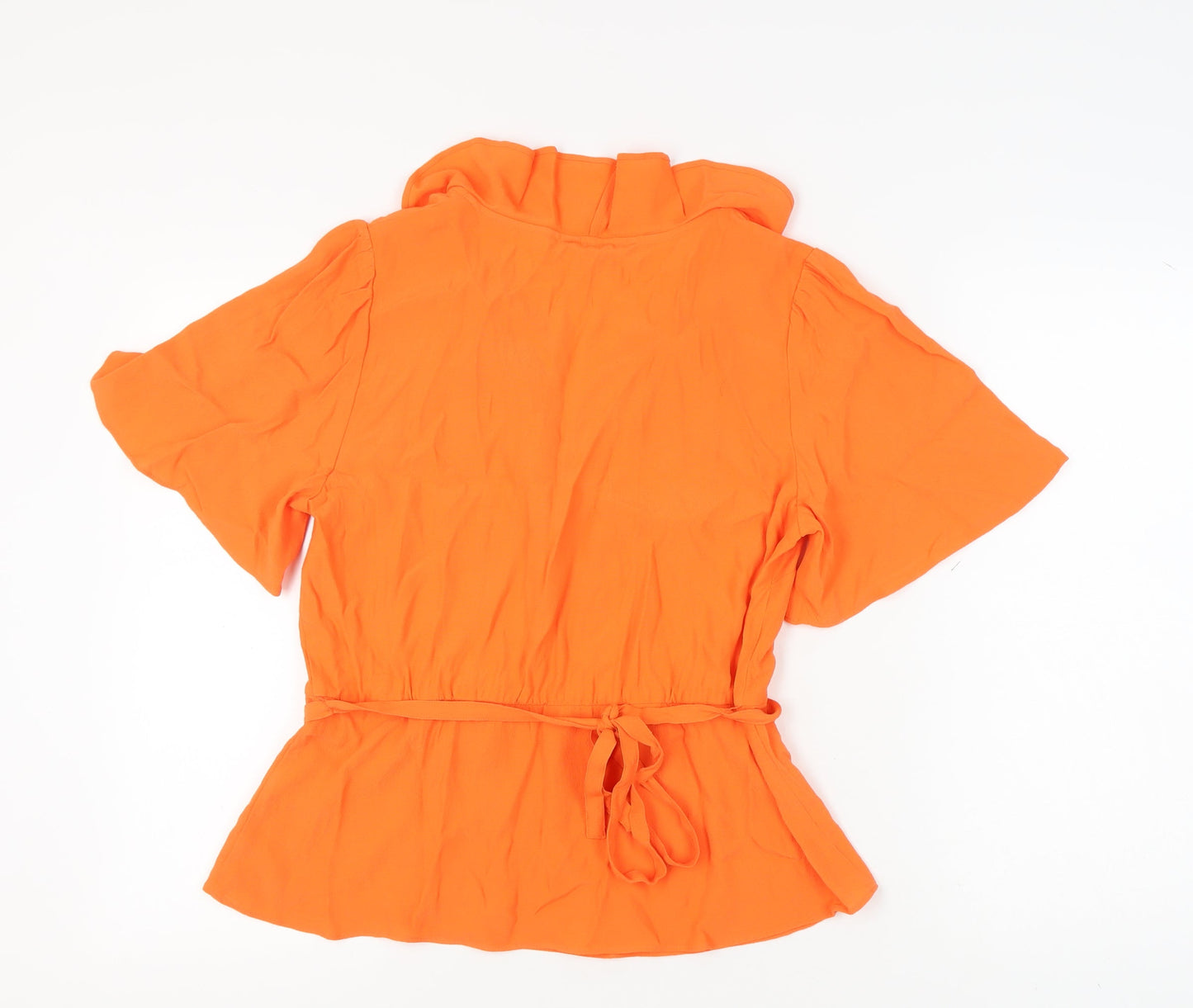 Womens UK Size 14 Marks and Spencer Orange Basic Blouse