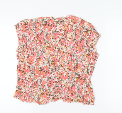Marks and Spencer Women's Floral Wrap Blouse, Size 14