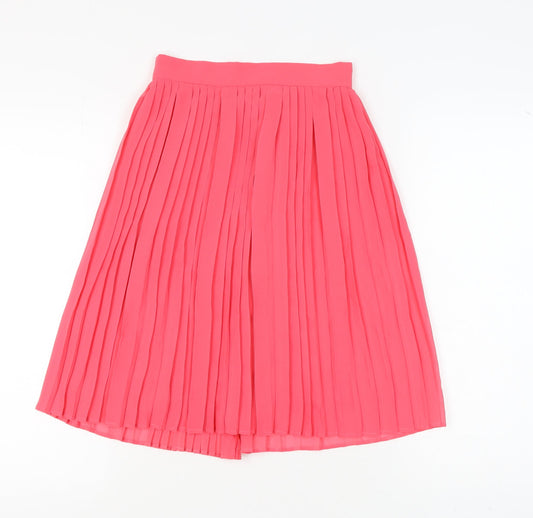 Mango Women’s Pink Midi Pleated Skirt Size 6