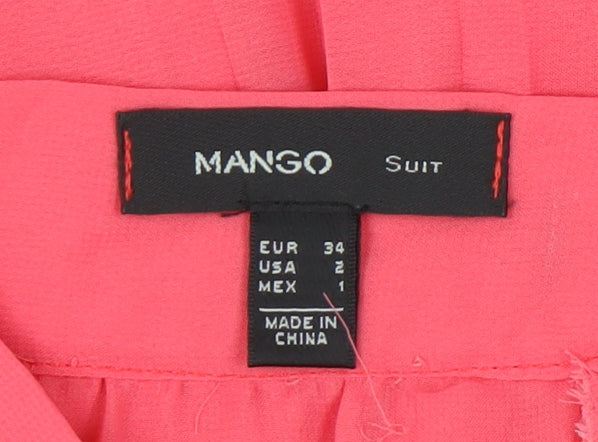 Mango Women’s Pink Midi Pleated Skirt Size 6