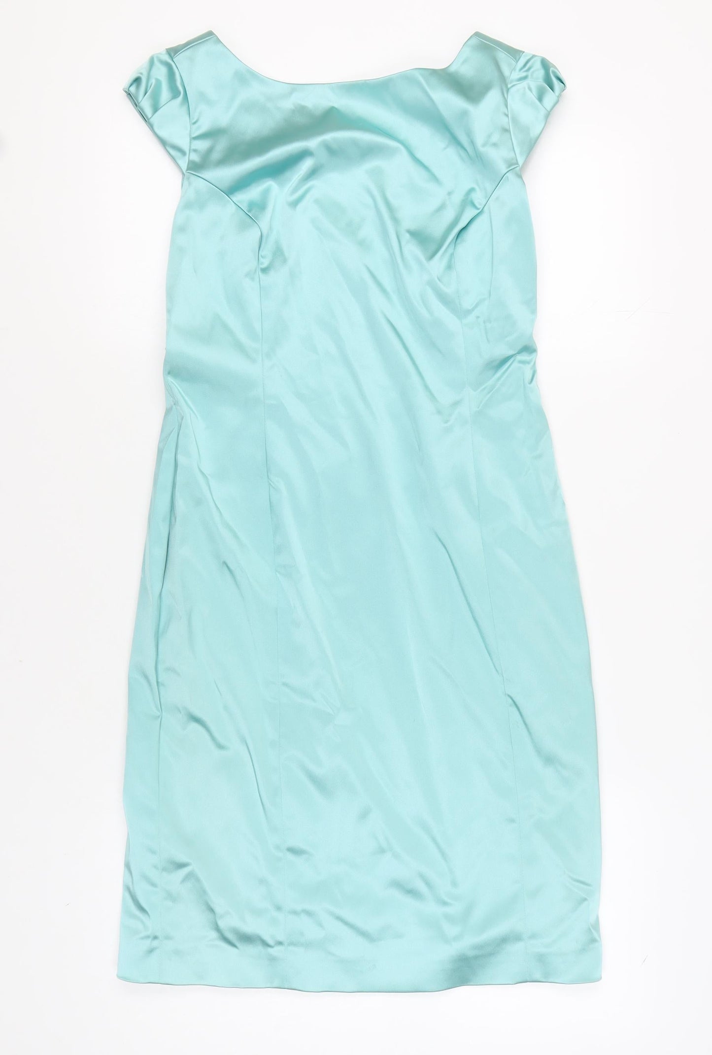 Coast Women's Blue Sheath Dress Size 12 V-Neck Cocktail