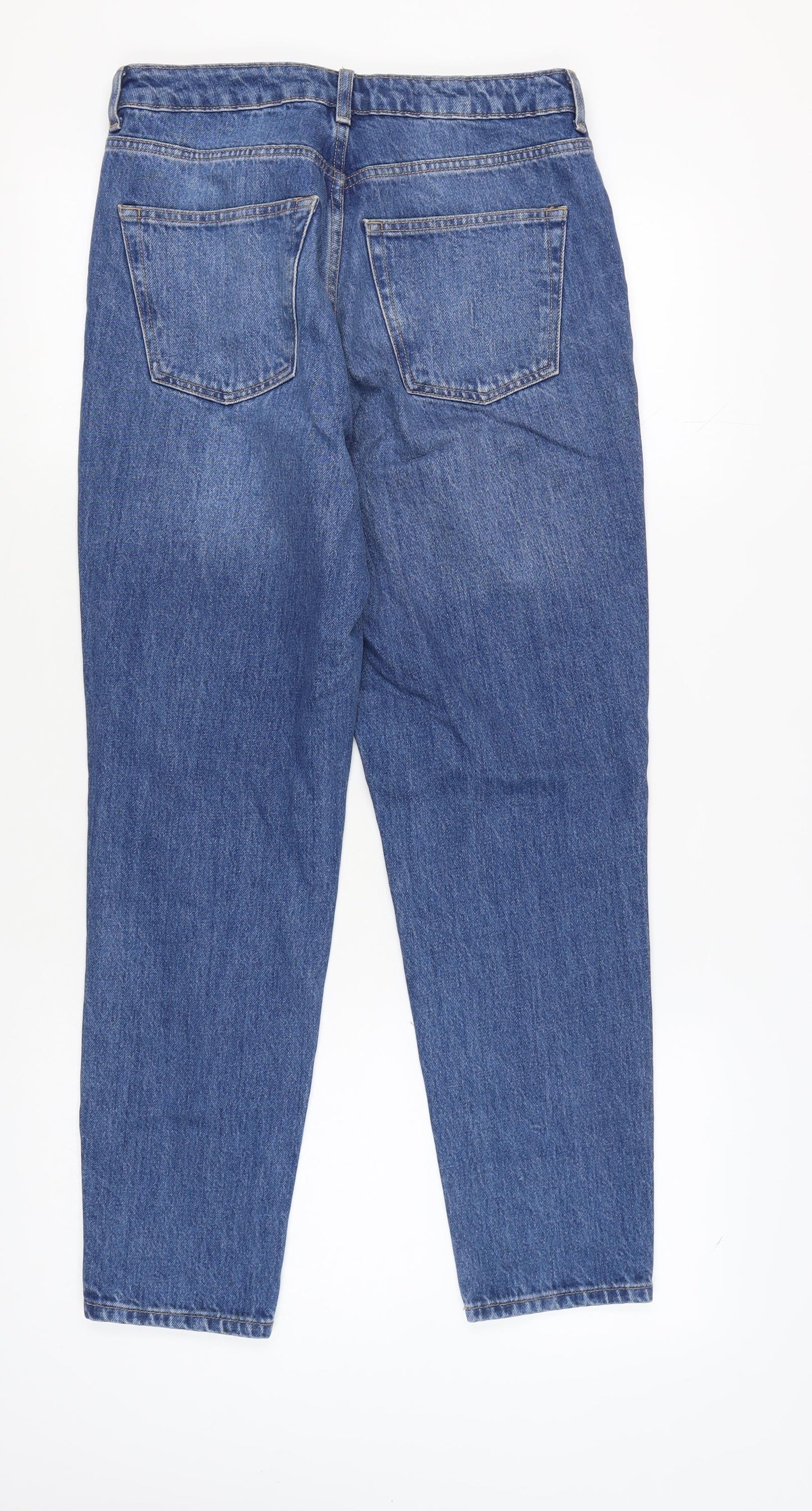 Topshop Blue Women's Mom Jeans, Size 30, Relaxed Fit