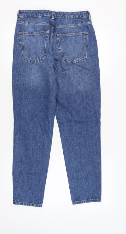 Topshop Blue Women's Mom Jeans, Size 30, Relaxed Fit
