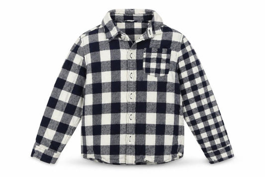 Marks and Spencer Boys Black & White Check Shirt 5-6 Years