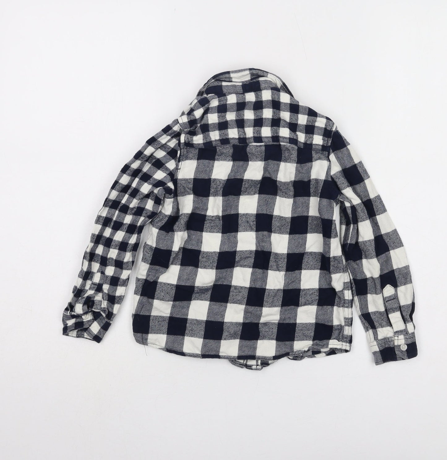 Marks and Spencer Boys Black & White Check Shirt 5-6 Years