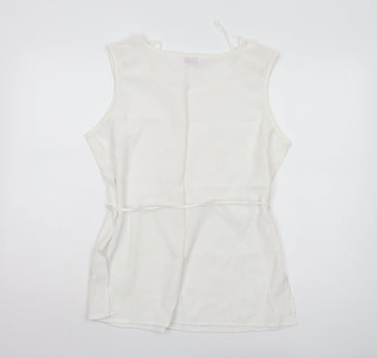 Womens UK Size 18 Bonmarché White Basic Tank