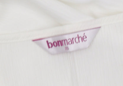 Womens UK Size 18 Bonmarché White Basic Tank