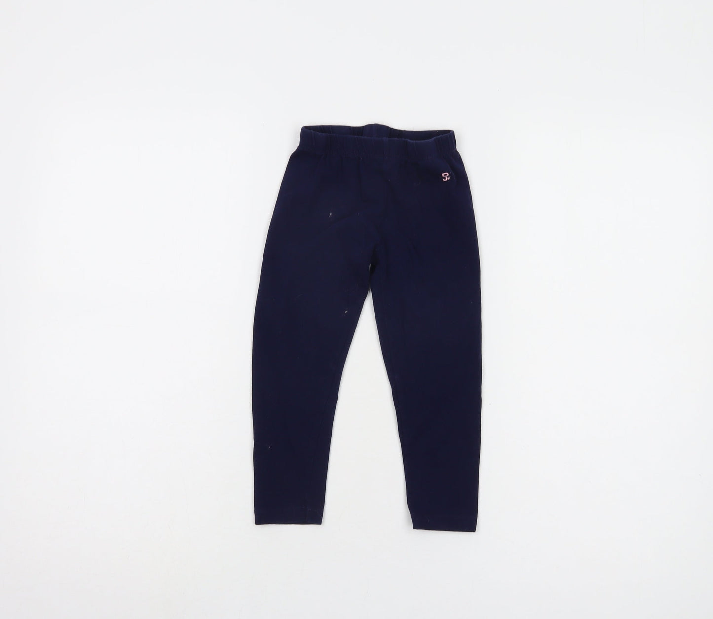 DKNY Girls Blue Ankle Leggings 4 Years Cotton Elastane