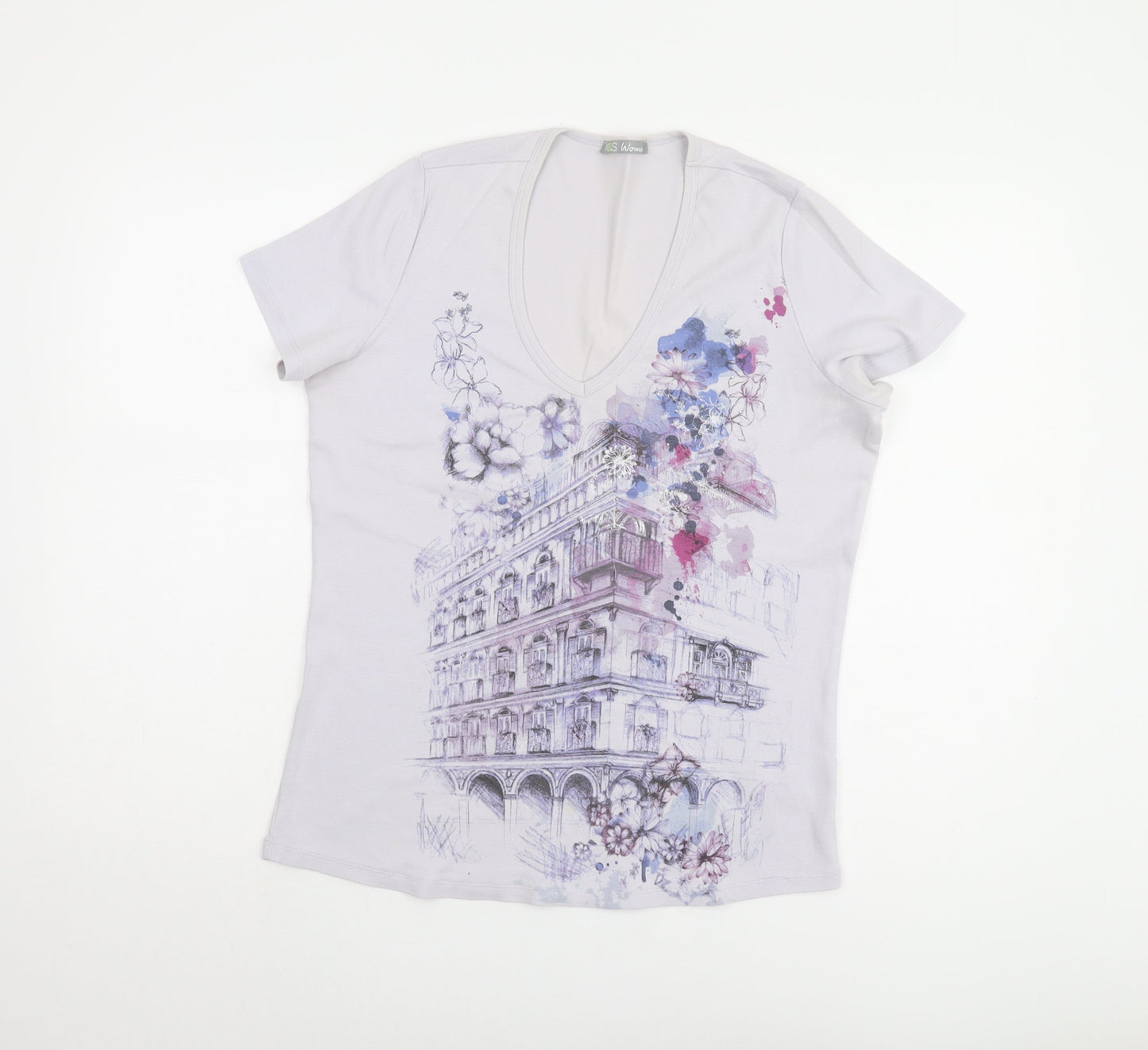 Womens UK Size 20 Marks and Spencer White Basic T-Shirt