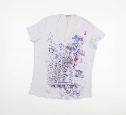 Womens UK Size 20 Marks and Spencer White Basic T-Shirt