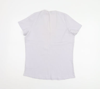 Womens UK Size 20 Marks and Spencer White Basic T-Shirt