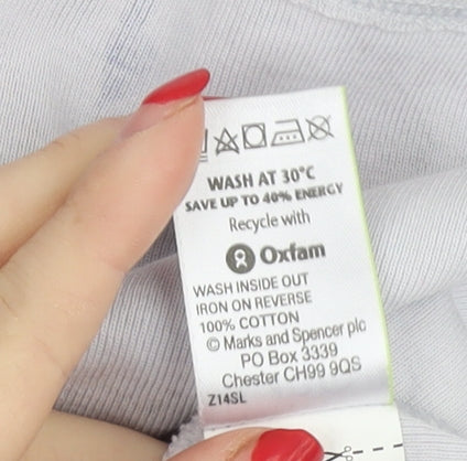 Womens UK Size 20 Marks and Spencer White Basic T-Shirt