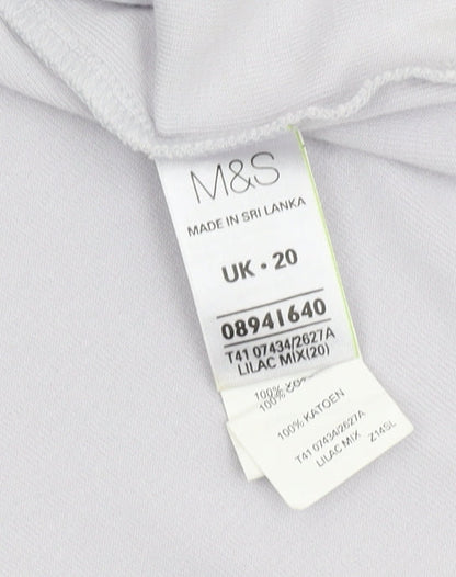 Womens UK Size 20 Marks and Spencer White Basic T-Shirt