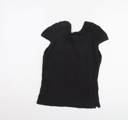 Armani Jeans Women's Black T-Shirt, Size 10, Short Sleeve