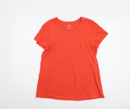 GAP Women's Red Basic T-Shirt L