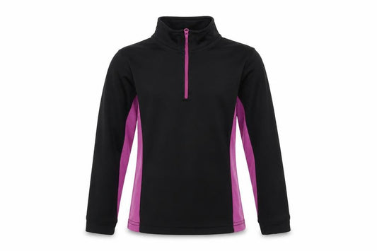 Crane Girls Black Pullover Activewear Long Sleeve Top, Size 5-6