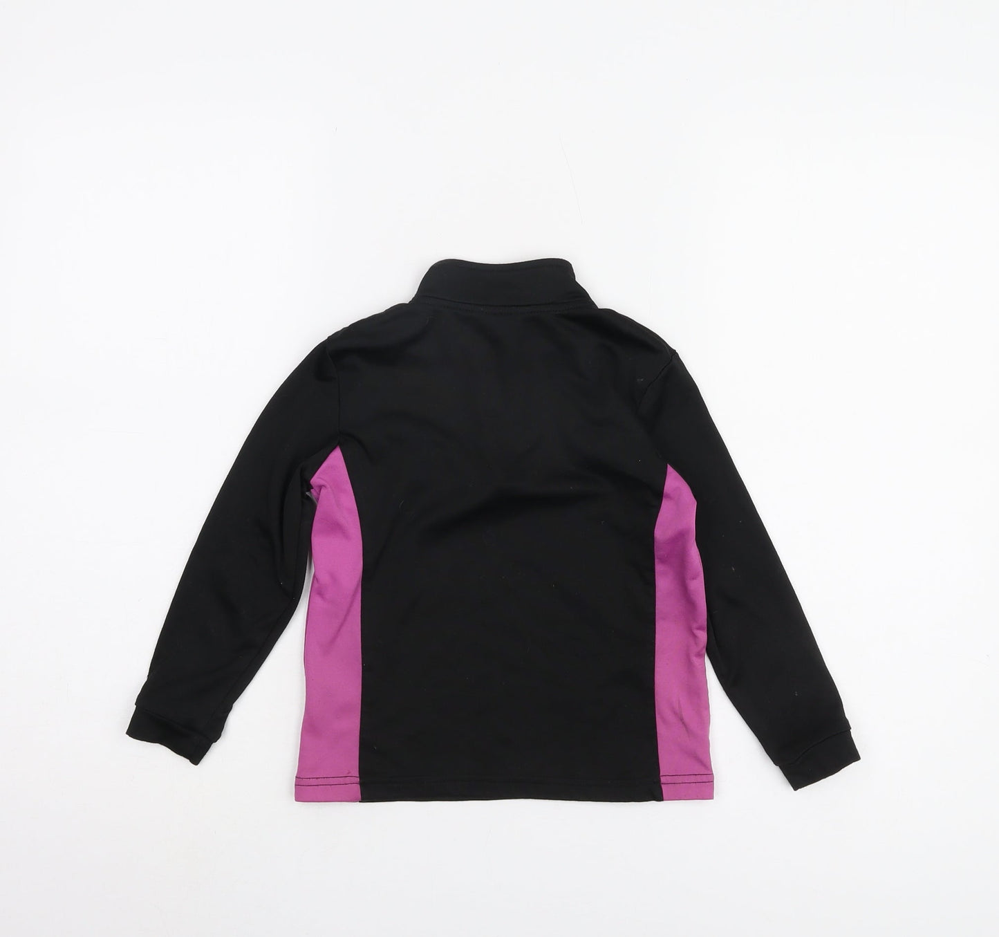 Crane Girls Black Pullover Activewear Long Sleeve Top, Size 5-6