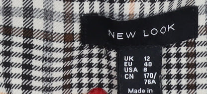 New Look Women's Check Trousers, UK 12, Multicoloured