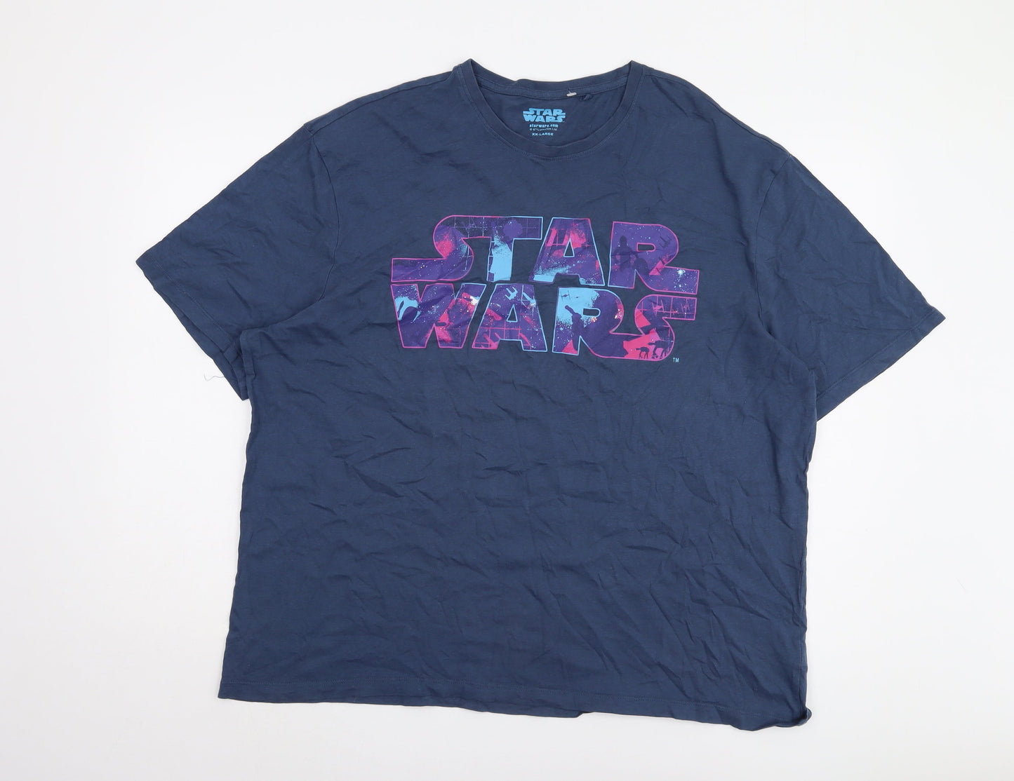 Star Wars Men's Graphic Blue T-Shirt 2XL Short Sleeve