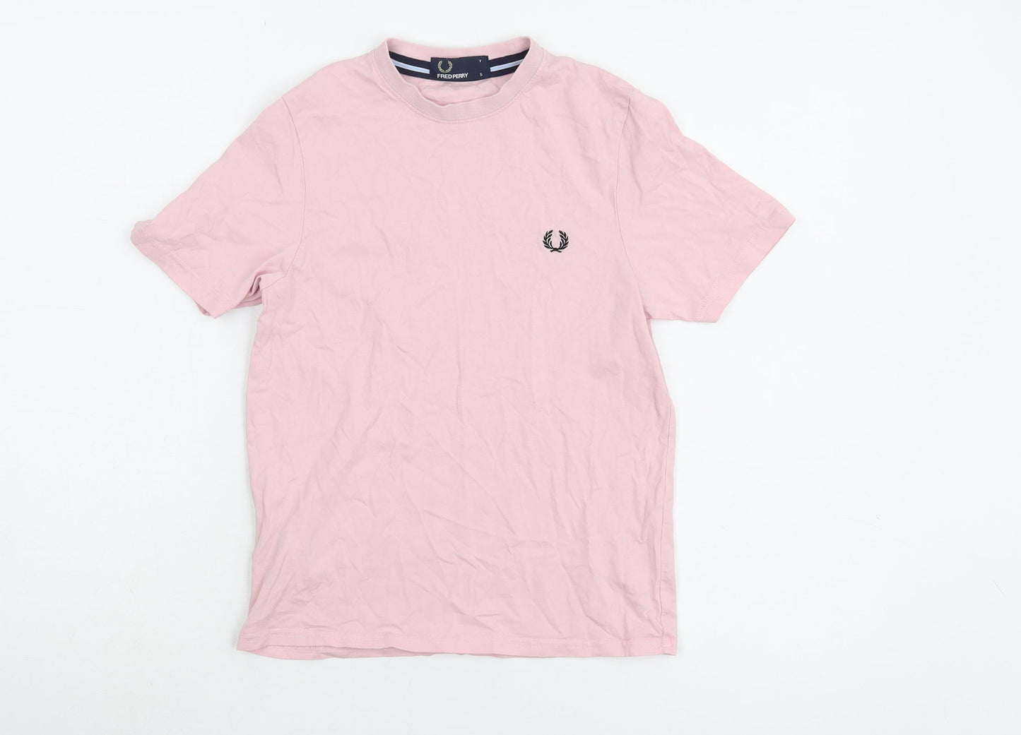 Fred Perry Boys Pink T-Shirt, Short Sleeve, Size S, Casual
