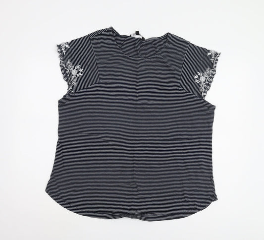 Womens UK Size 20 Bonmarché Black Basic Blouse