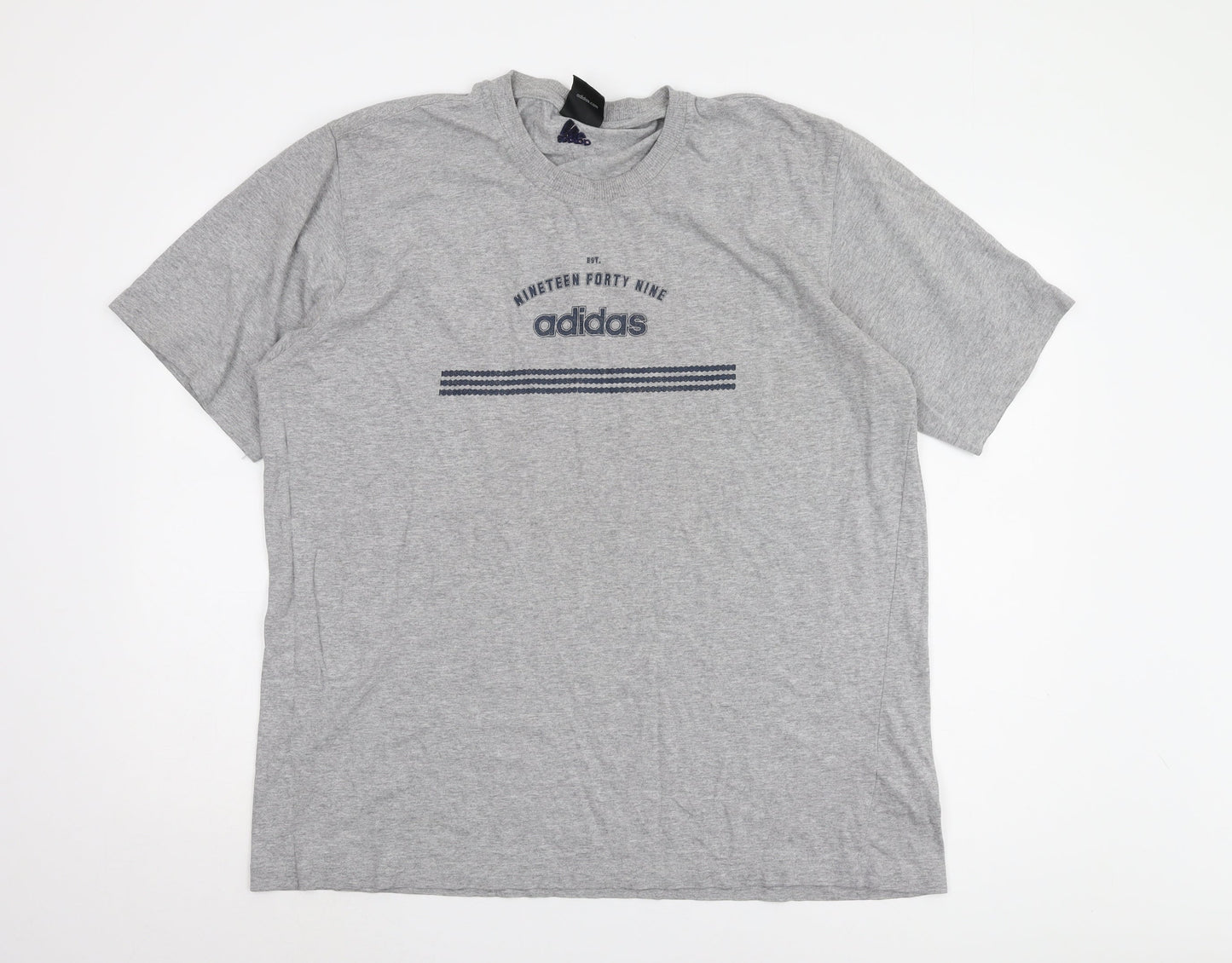 Adidas Men's Grey XL Sports Logo T-Shirt