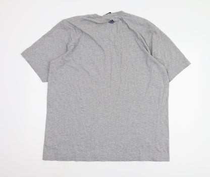 Adidas Men's Grey XL Sports Logo T-Shirt