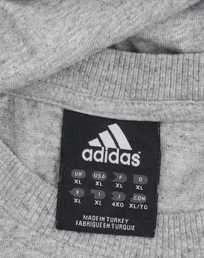 Adidas Men's Grey XL Sports Logo T-Shirt