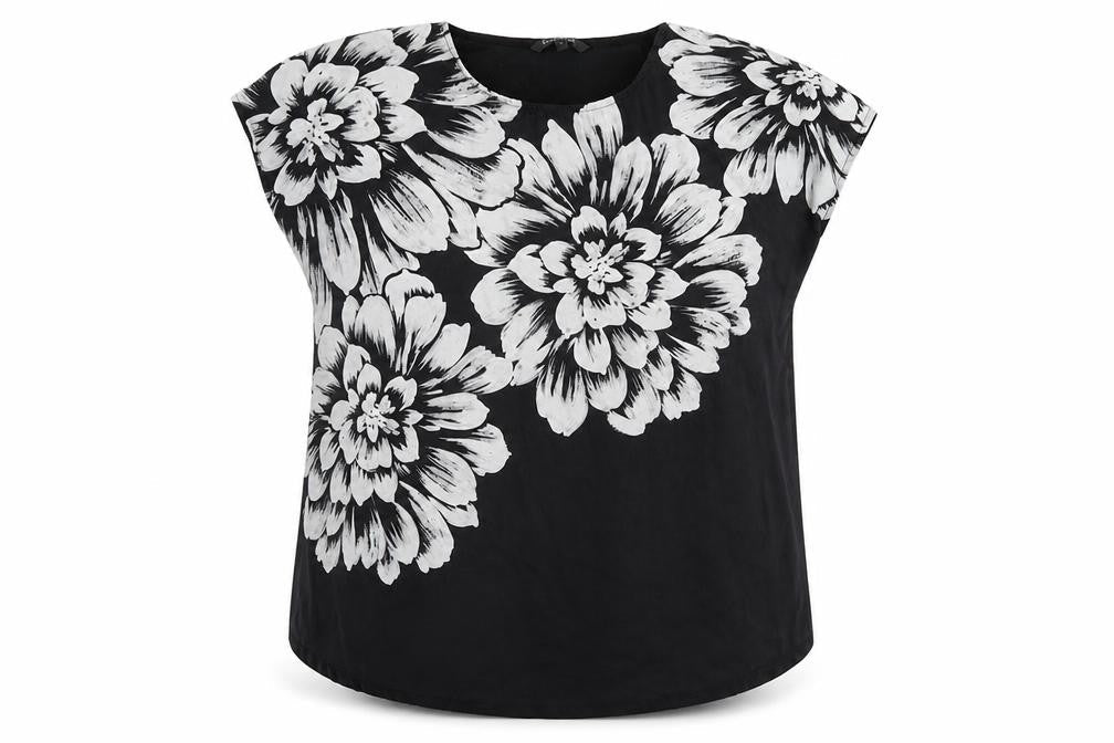 Womens UK Size 22 Bonmarché Black Basic Blouse