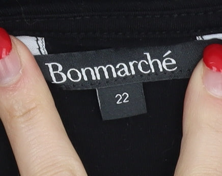 Womens UK Size 22 Bonmarché Black Basic Blouse