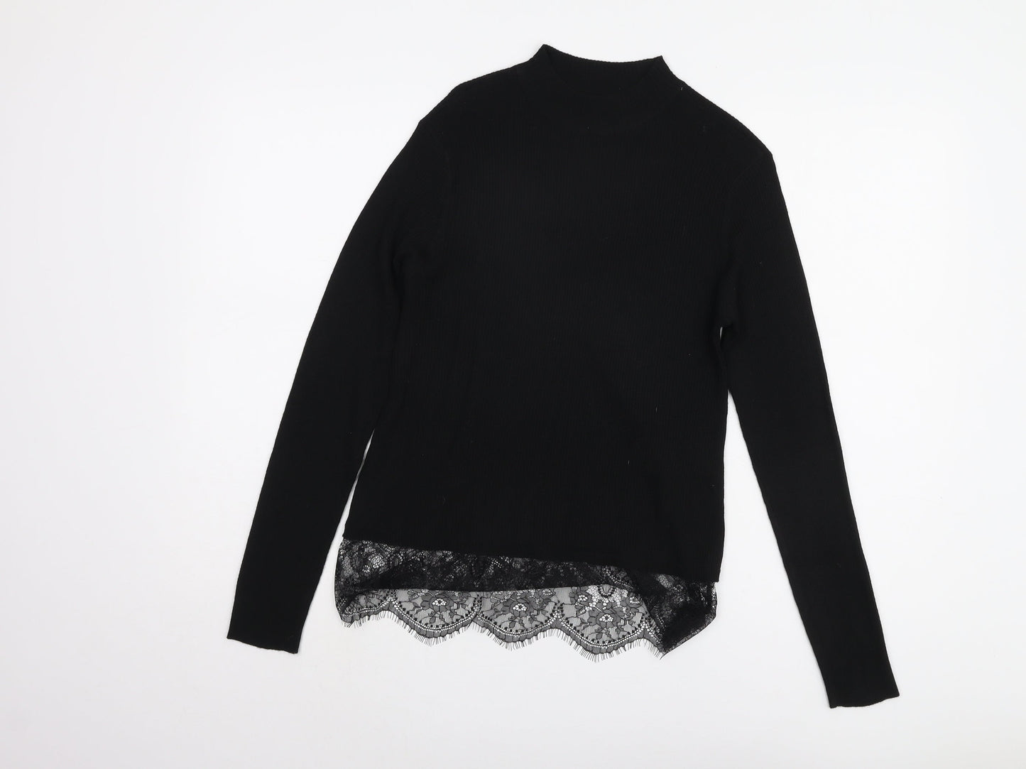 Womens UK Size XS Jacqueline de Yong Black Pullover Jumper