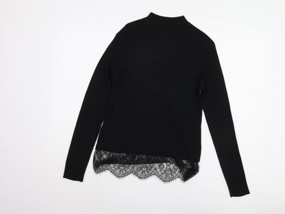 Womens UK Size XS Jacqueline de Yong Black Pullover Jumper