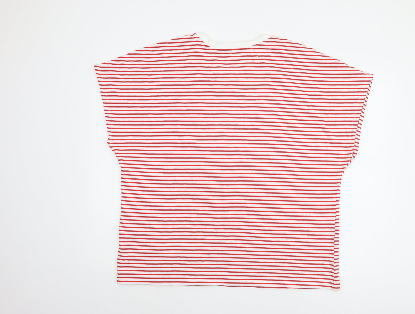Womens UK Size XL Zara Red Basic T-Shirt