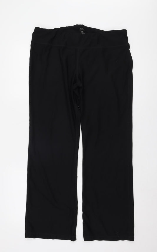 Womens UK Size XL Athletic Works Regular Fit Sweatpants Black Trousers