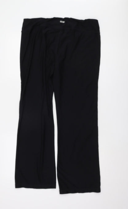 Womens UK Size XL Athletic Works Regular Fit Sweatpants Black Trousers