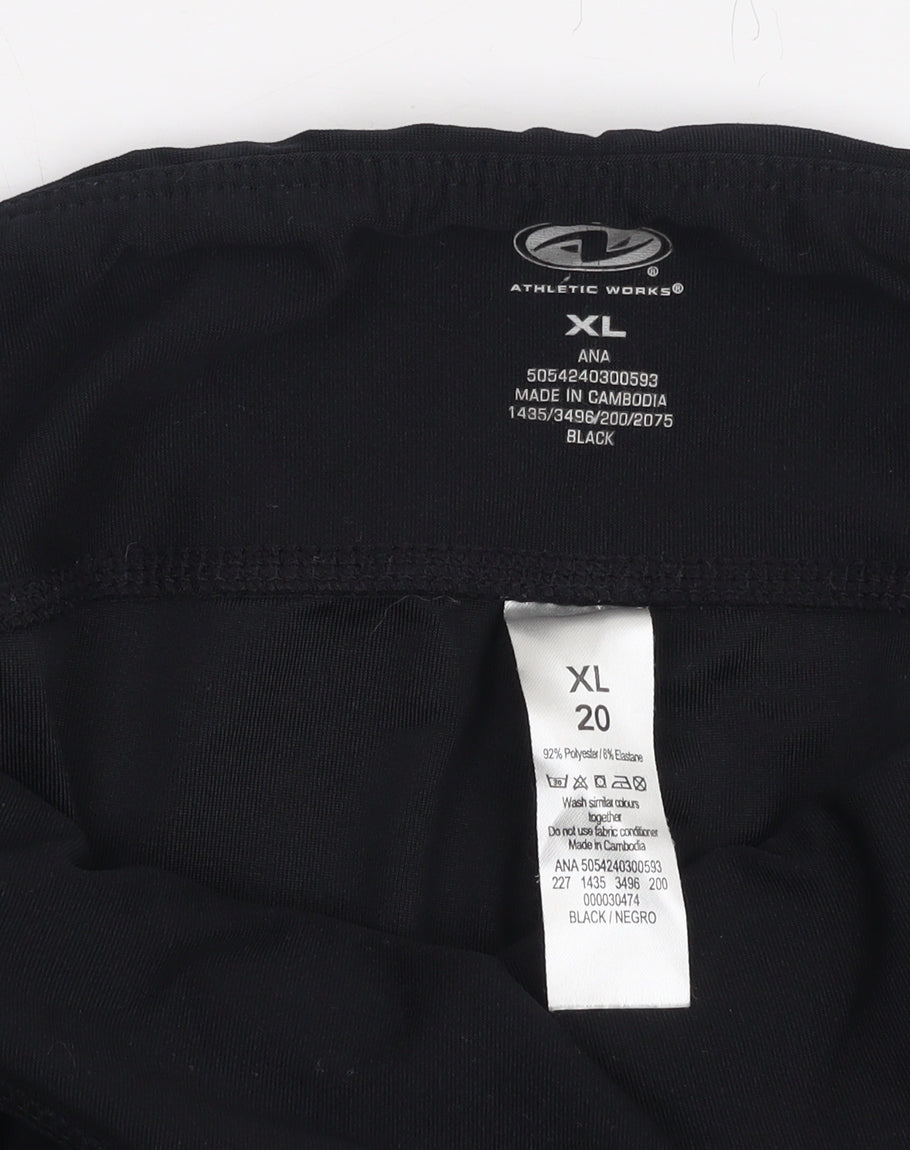 Womens UK Size XL Athletic Works Regular Fit Sweatpants Black Trousers