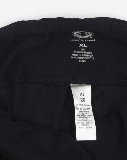 Womens UK Size XL Athletic Works Regular Fit Sweatpants Black Trousers