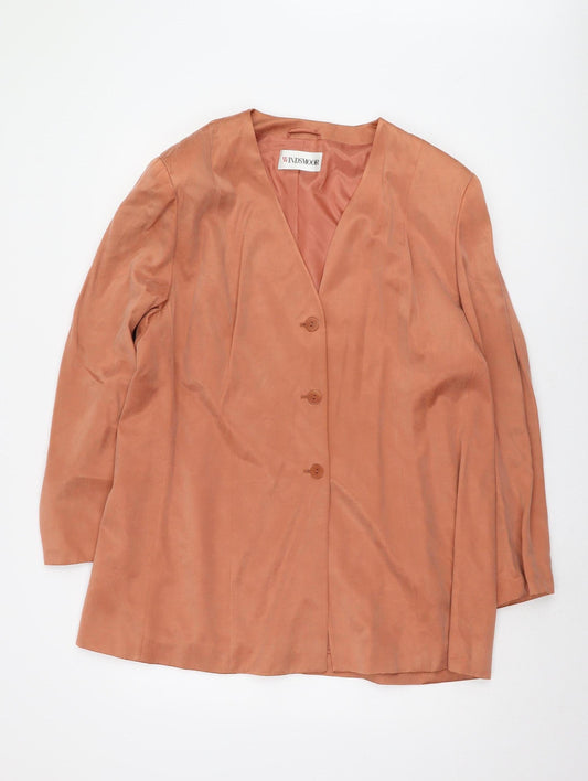 Windsmoor Women's Orange Blazer Size 20 Three-Button
