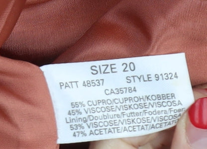 Womens UK Size 20 Windsmoor Regular Orange Blazer