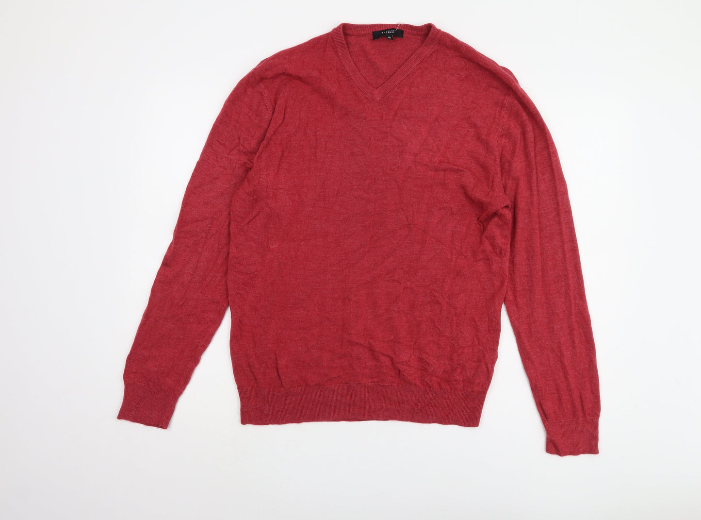 Thomas Nash Red V-Neck Men's Pullover Jumper M