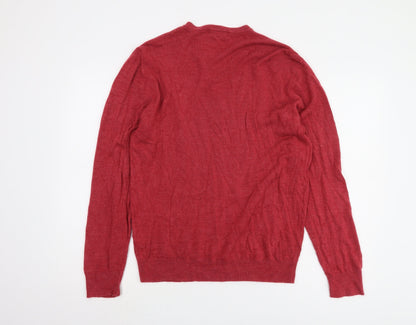 Thomas Nash Red V-Neck Men's Pullover Jumper M